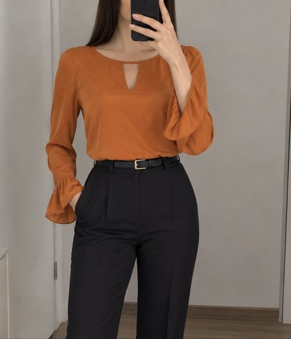 Cămașă Patrizia Pepe 100% mătase naturală M XS S premium designer Italia bluza dama, volanenoua
