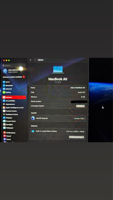 Apple MacBook Air M2 - 13,6 inch. // 256GB // 96% Battery Health