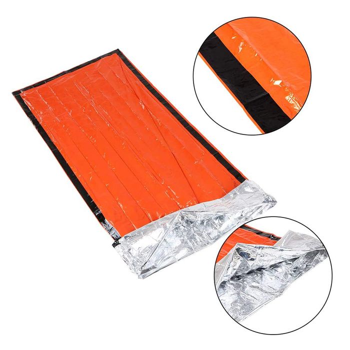 Sac dormit IdeallStore®, Sleep Tight, polietilena, 210x90, portocaliu