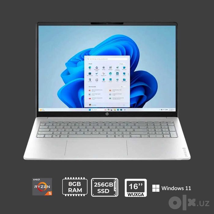 Hp Omnibook 3 16-by0015dx AMD Ryzen5-40/8GB DDR5/256GB SSD/16 2K Touch