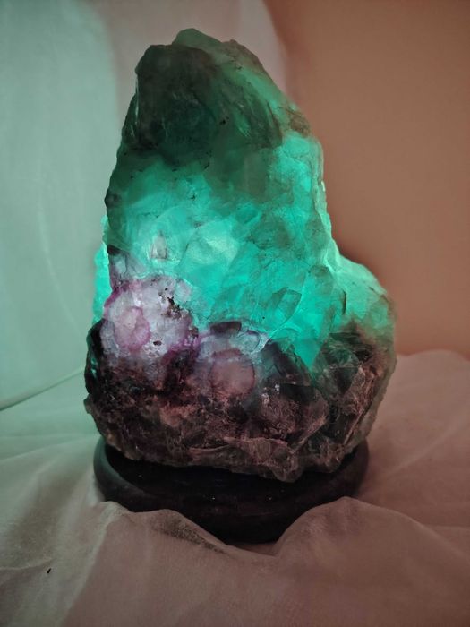 Lampa mare de Fluorina, decor, cristaloterapie, purificare energetica