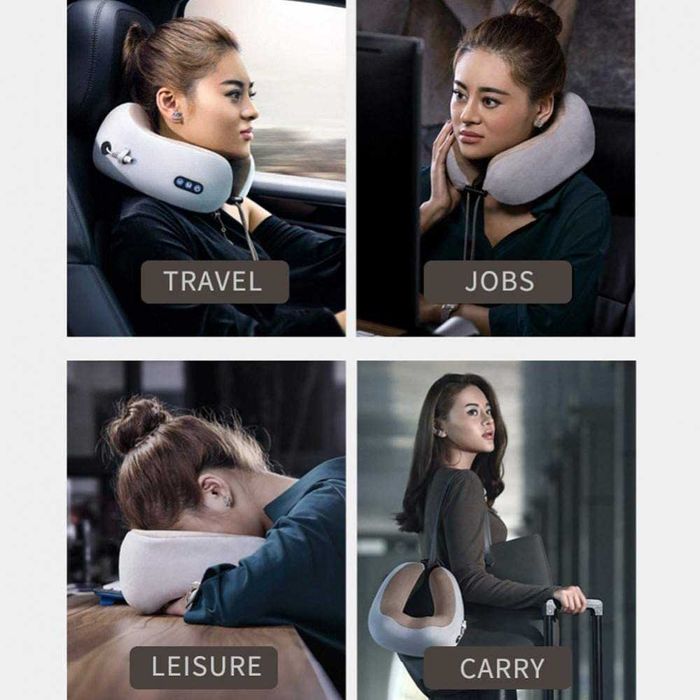 U-образна електрическа масажна възглавница, цервикална опора