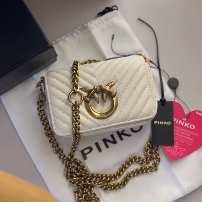 Бяла чанта микро Pinko