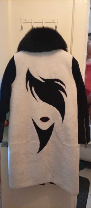 Шуба из натурального мутона