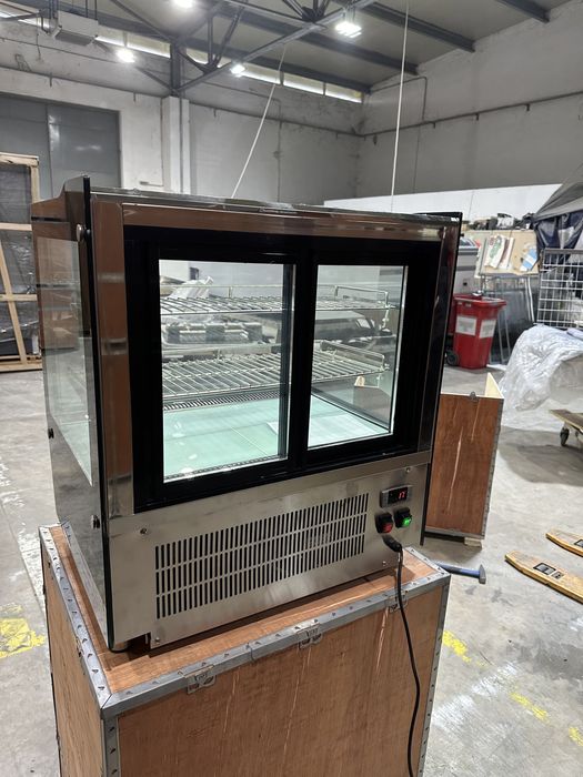 Vitrina de banc Lisa 90 cm / Refrigerare sau Vitrina calda / INOX