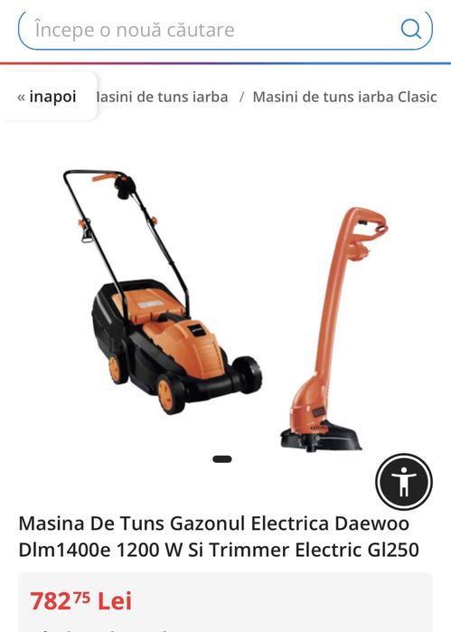 Masina de tuns iarba electric + trimmer electric