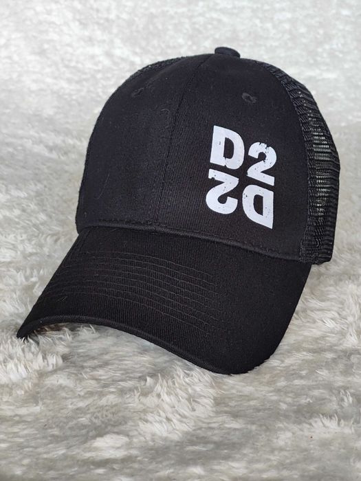 Нова черна шапка с козирка D2 Trucker Стрийтуеър y2k
