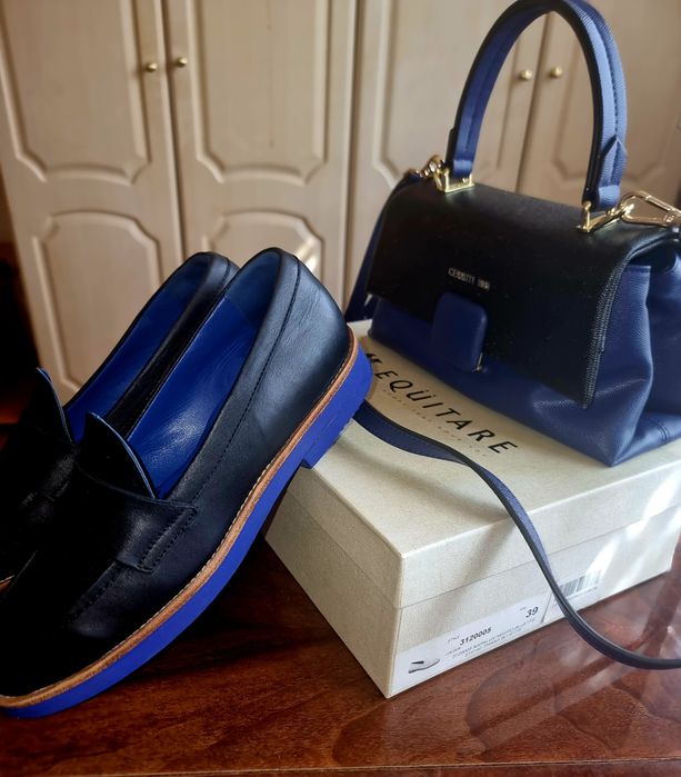 Geantă Cerruti 1881 și mocasini 100%piele