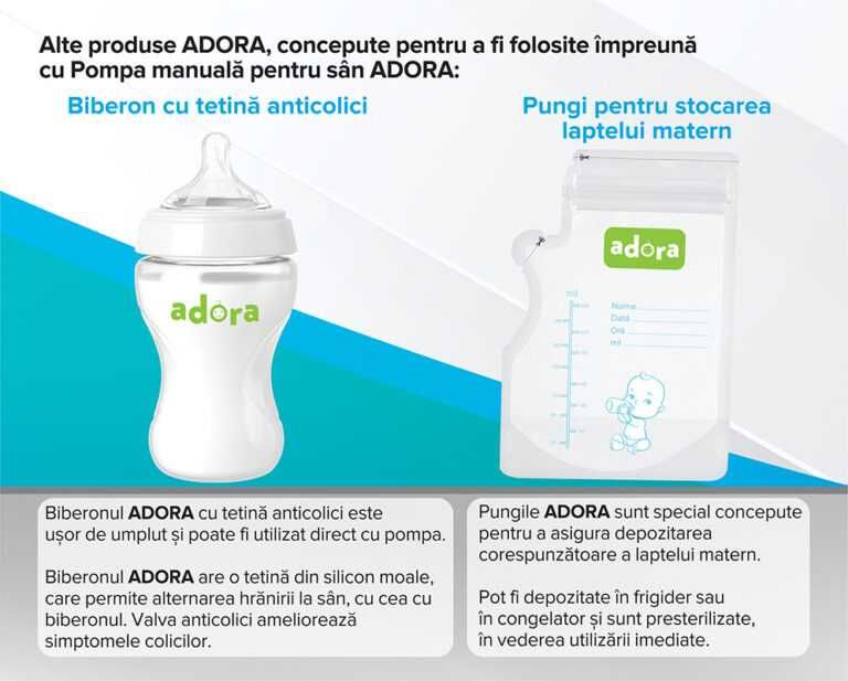 Pompa manuala pentru san, Adora