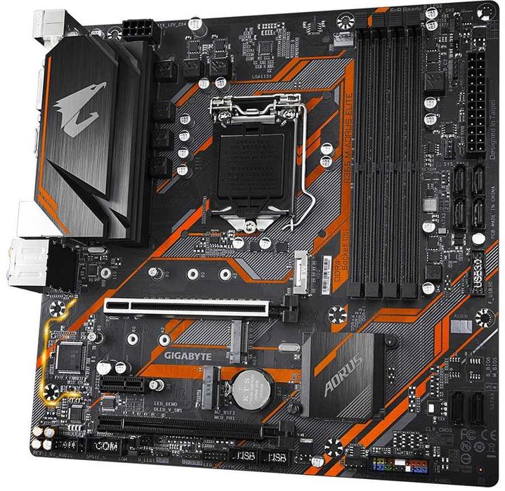 Дъно Дънна платка GIGABYTE B365 M AORUS ELITE 1151 DDR4 RGB Overclock
