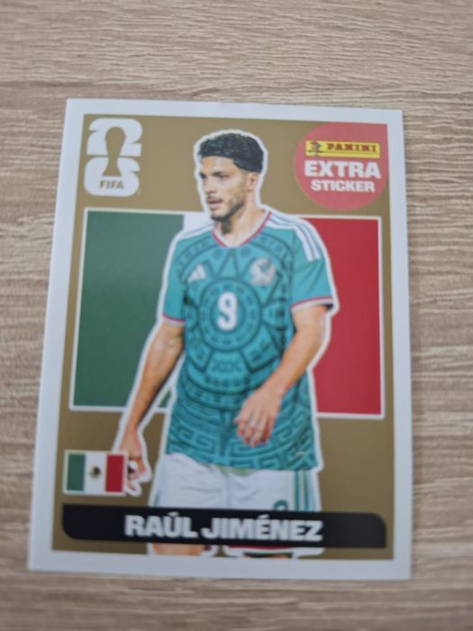 Raúl Jiménez gold sticker fifa word cup