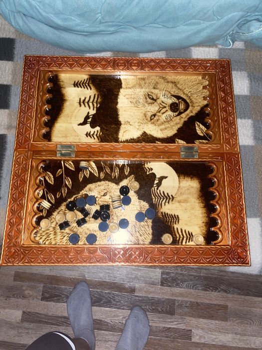 Нарды-шашки из дерева