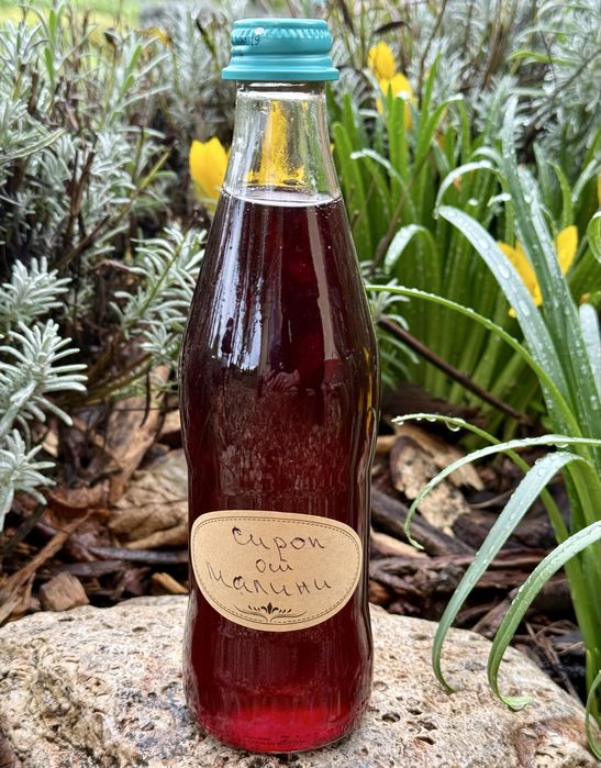 Домашен сироп концентрат от Малини, Мента, Смокини,Мащерка,Маточина