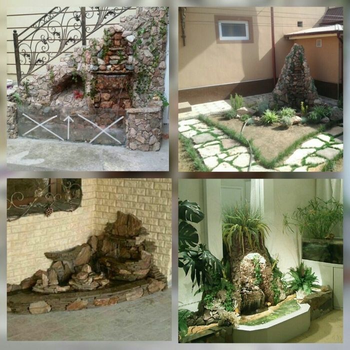 Стены и цоколи из тонкого камня.водопад.пруд.недорого