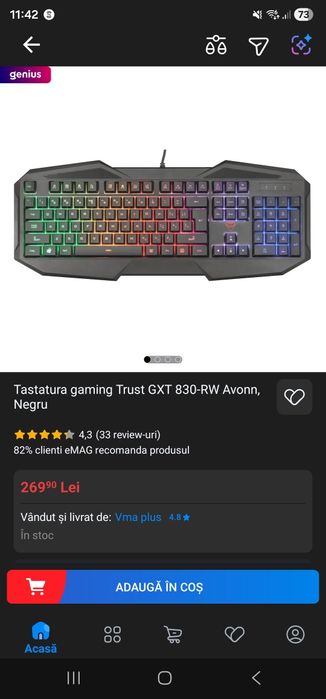 Tastatura gaming Trust Avonn