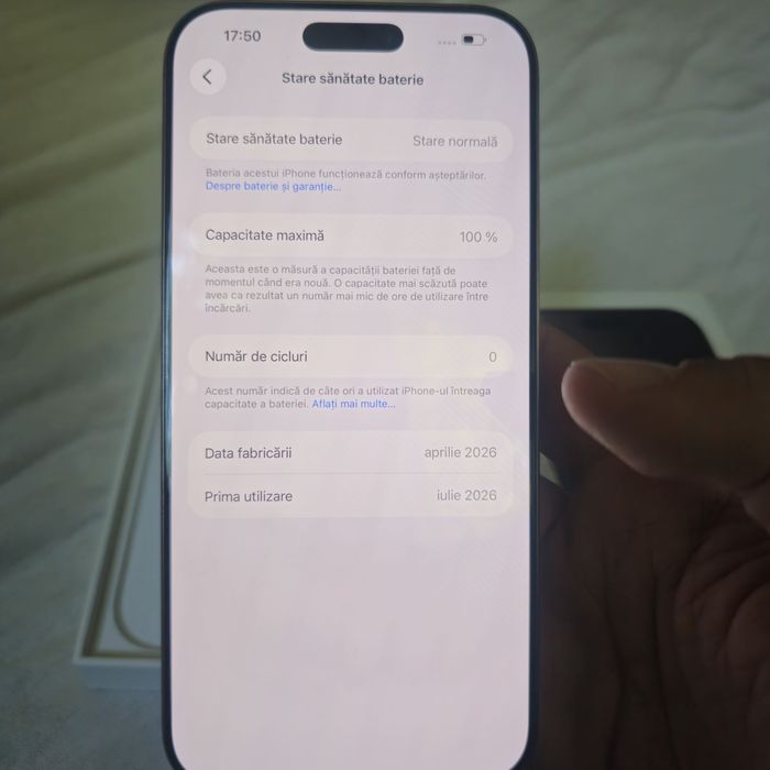 Vand iPhone 16 pro max 256gb desert titanium fullbox garantie