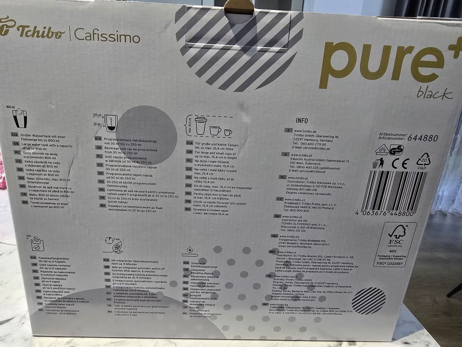 Vand espressor Tchibo Cafissimo Pure+ black