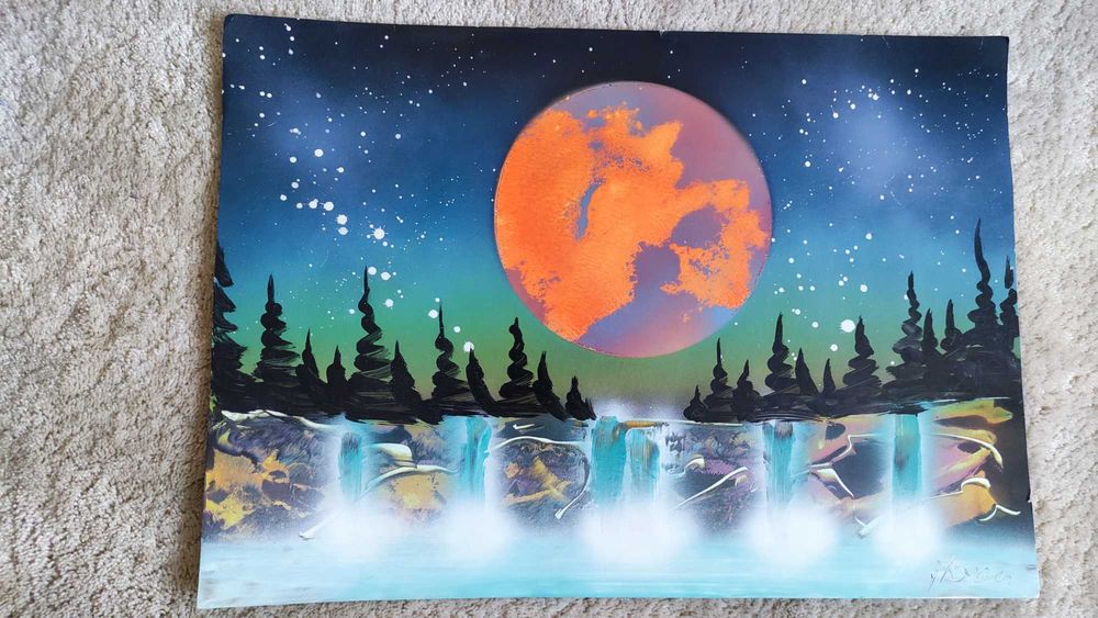 Картина рисувана със спрей 48х34см