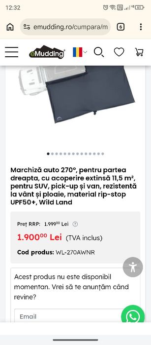Vând marchiza dreapta folosit o singura data