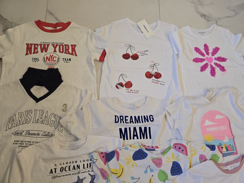 13 tricouri fete, 10 ani, Zara, Waikiki , Nike