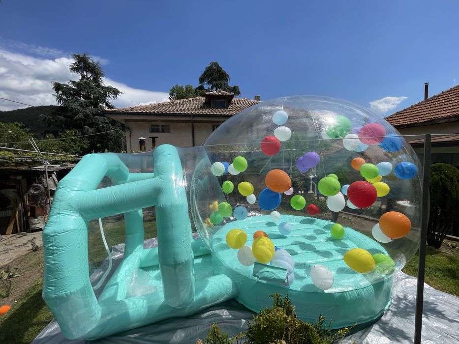 Мече изненада,парти маскот,надуваем замък,bubble house