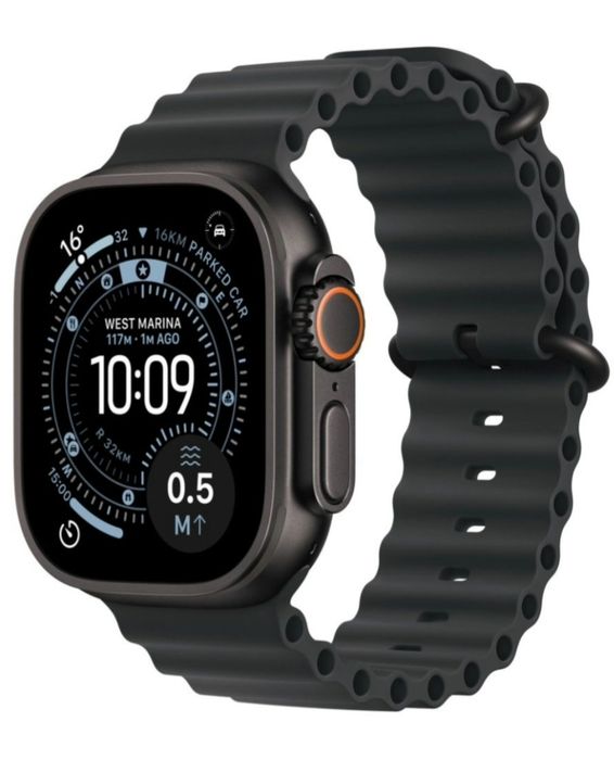 Apple Watch Ultra 3 / Black / Black Ocean Band / DeluxGSM