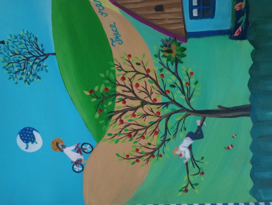 Pictură naivă in ulei