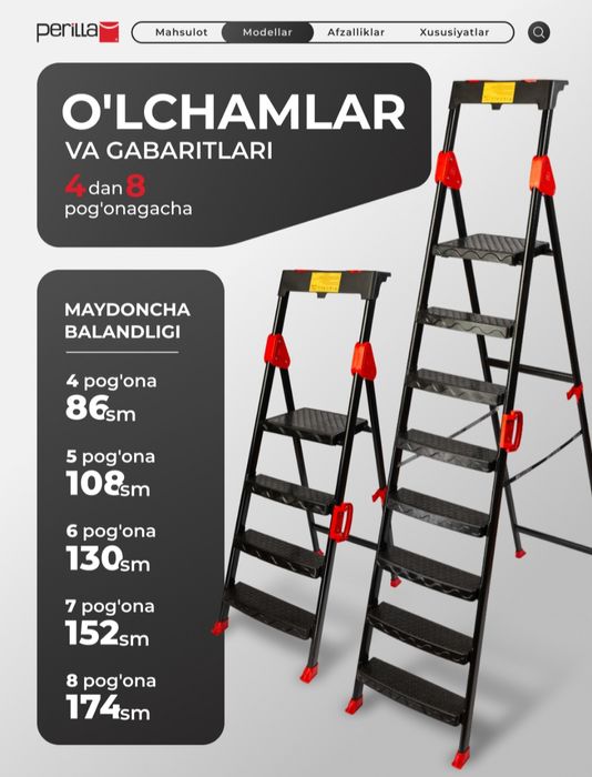 Прочная стремянка Соmfort 250 кг