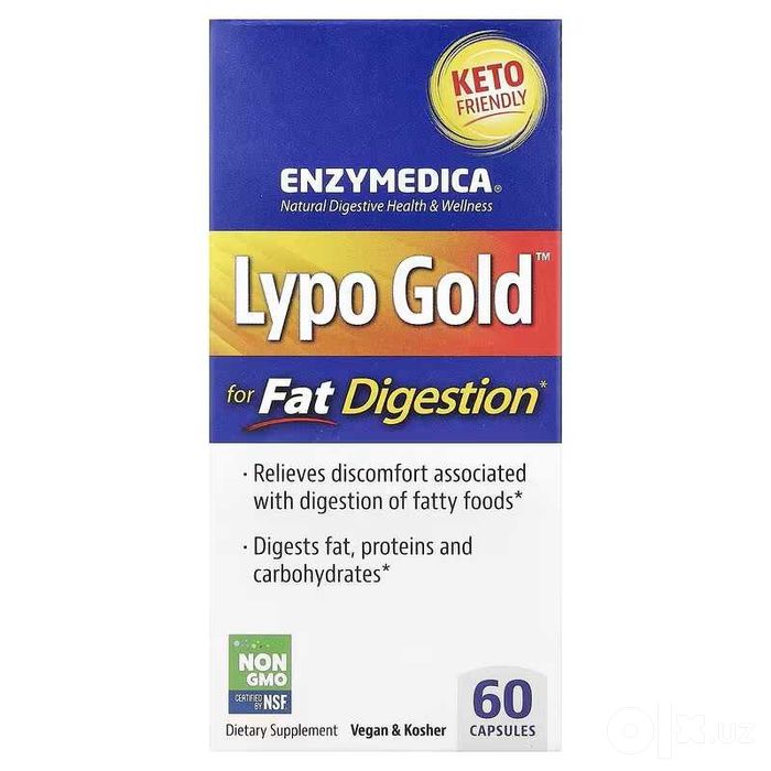 Enzymedica Lypo Gold добавка для переваривания жиров 60 капсул