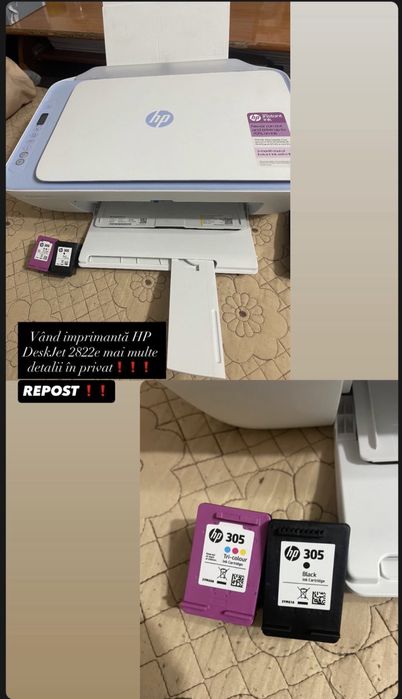 Vând imprimanta HP DeskJet 2822e
