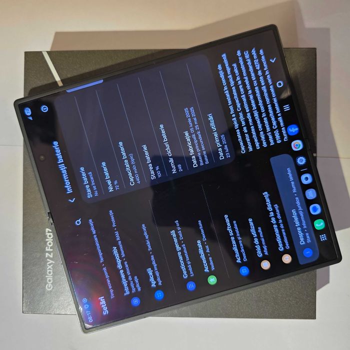 Samsung Galaxy Fold 7, 12GB RAM, capacitate 256GB - culoare jetblack