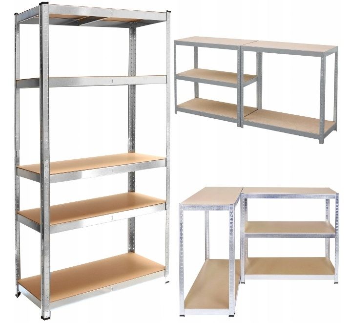 Raft de garaj 90x40x180cm 5 rafturi metal MDF MXM90060