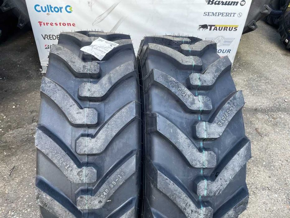 Anvelope noi 340/80-18 cu garantie marca OZKA pentru buldo fata