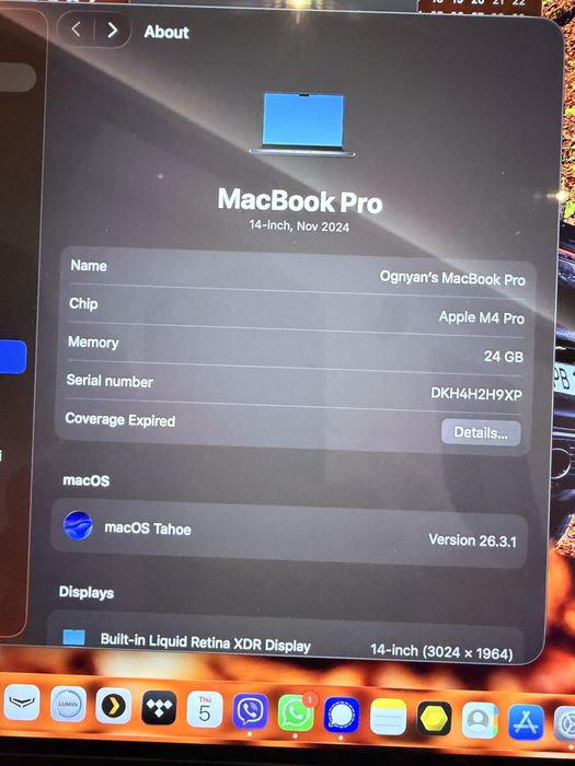 Mac book pro 14" М4