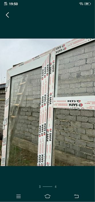 Пластиковый окна с дверью продается новый