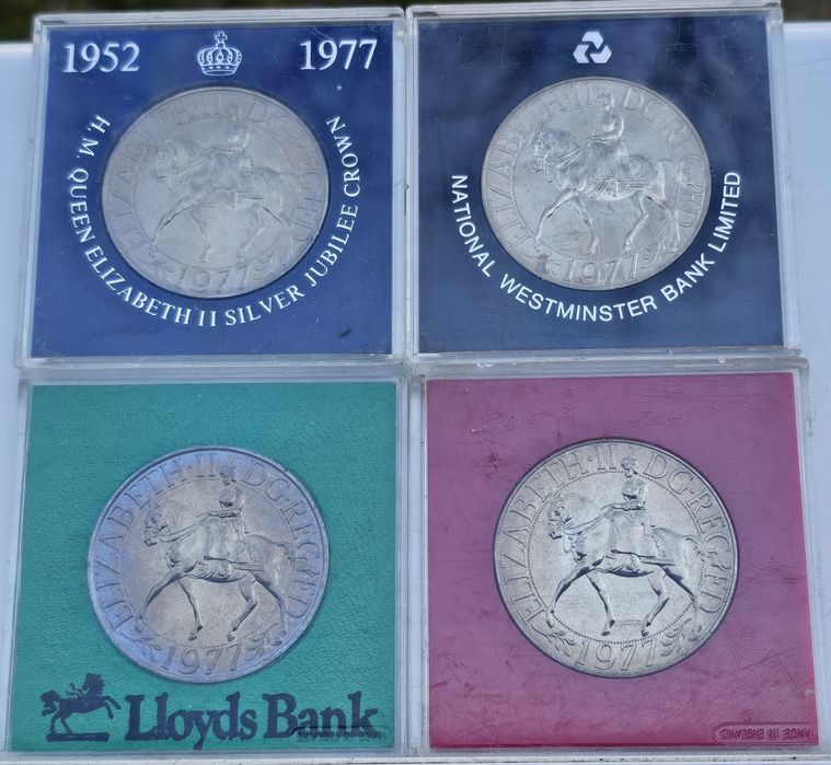 Продавам възпоменателни и юбилейни монети  25 Пенса и Шилинги Англия