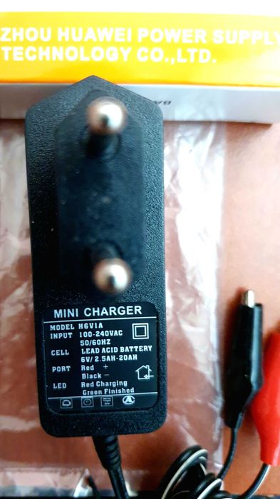 Зарядно за акумулаторна детска кола 6 - 12 Volt