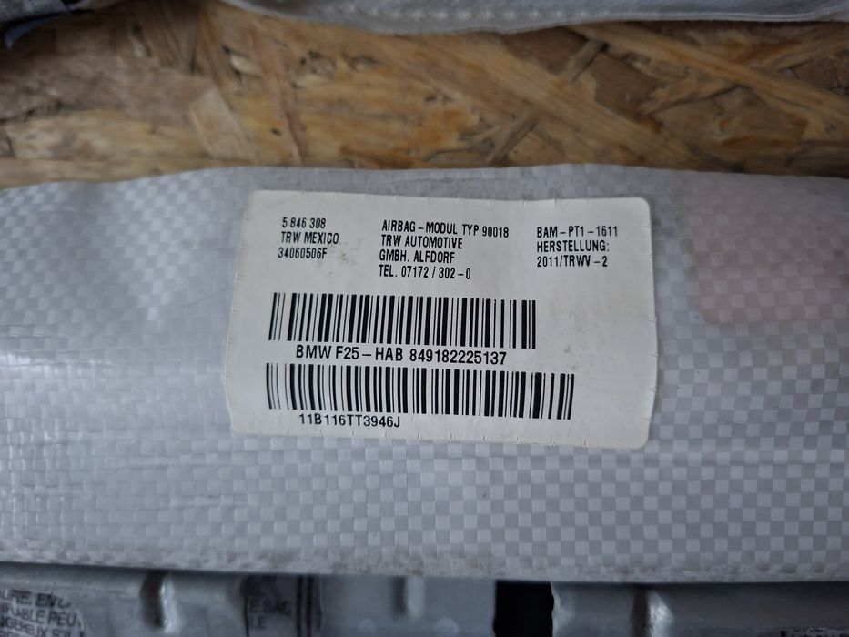 Airbag Cortina Stanga / Dreapta BMW X3 F25 (2010 - 2017) Original OEM
