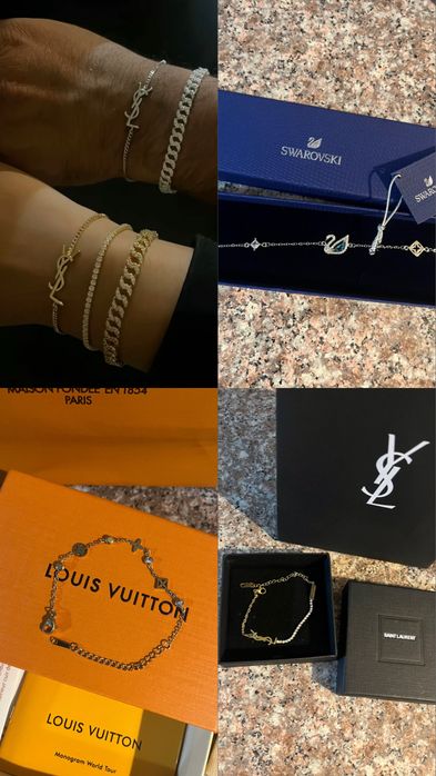 LV,YSL,Swarovski гривни