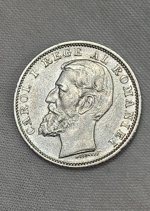 Moneda 1 leu 1900 Carol l Argint Bani vechi
