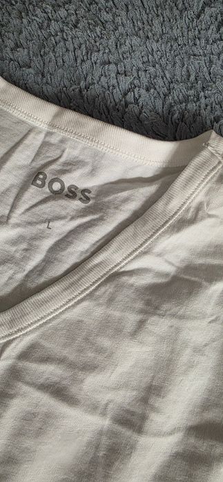 Tricou alb Boss L cu anchior