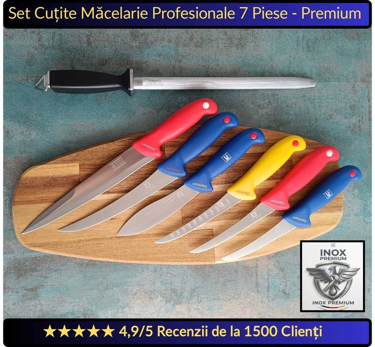 Set Cuțite Măcelărie Profesionale Premium - 7 Piese GospodarMag.ro