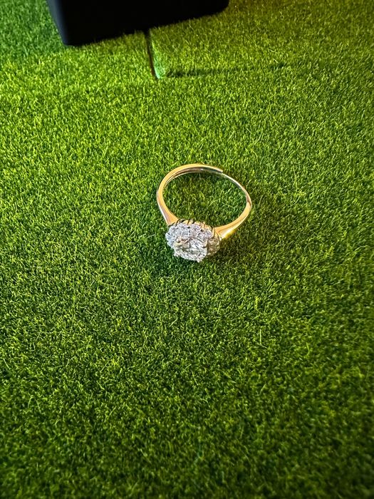 Сребърен пръстен за годишнина с Мойсанит диамант