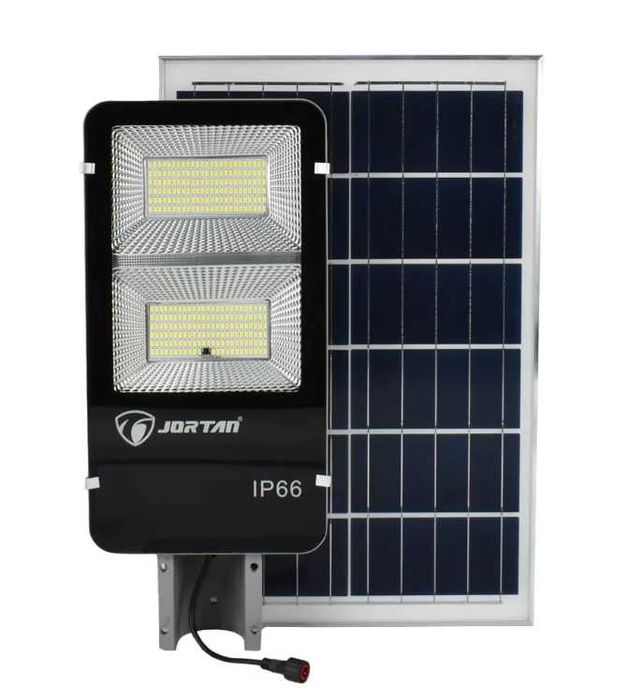 % Нова Улична соларна лампа JORTAN 1800W С ПАНЕЛ И СТОЙКА 12м гаранция