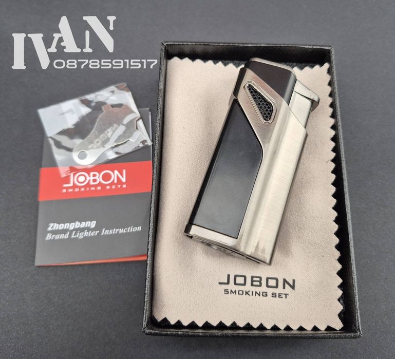 Запалка за пури Jobon с троен джет  (два цвята)