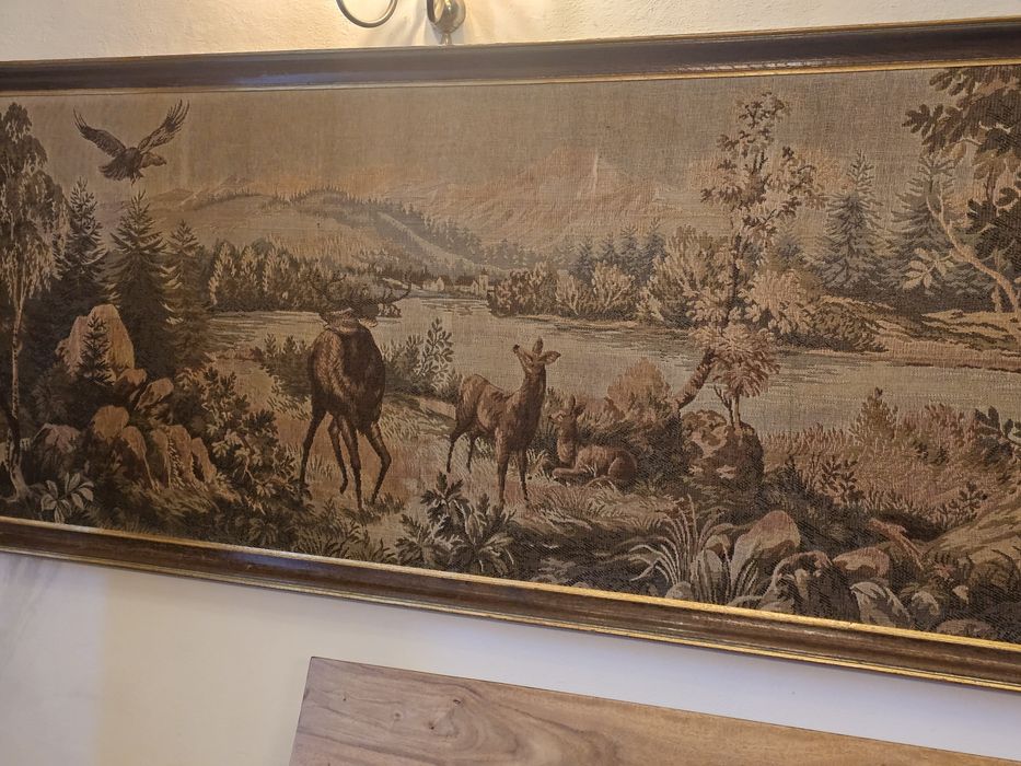 Tapiserie veioza  scena galantă