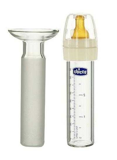 Молокоотсос Chicco Стеклянный  с латексной соской