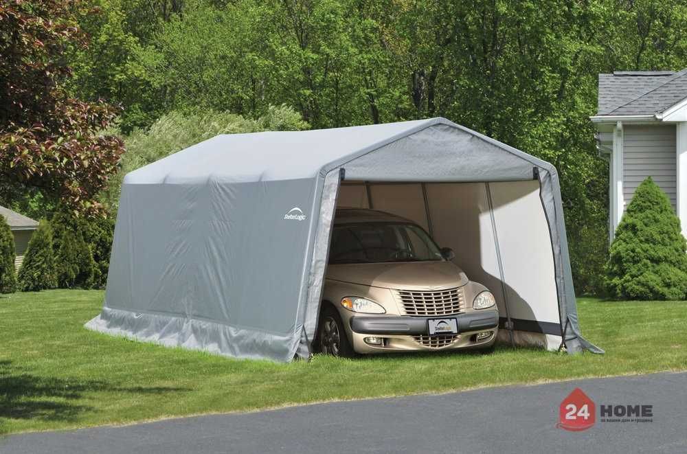 Гараж за автомобил ShelterLogic 3×6.1х2.4 м, двускатен