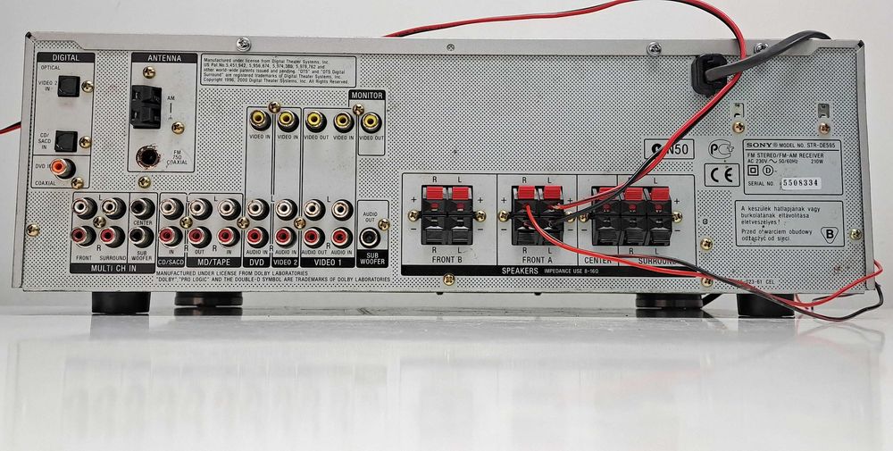 Sony STR-DE595 – Receiver 5.1 Silver – DTS Dolby Digital – Optic 500W