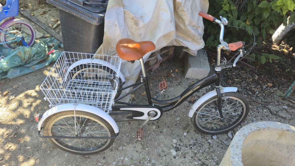 Tricicletă adulți cu coș